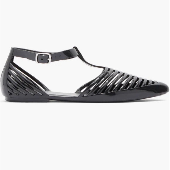 Y2K Jefferey Campbell Squeaky Jelly Flat Women's Size 7- Black- NWT - Picture 3 of 9